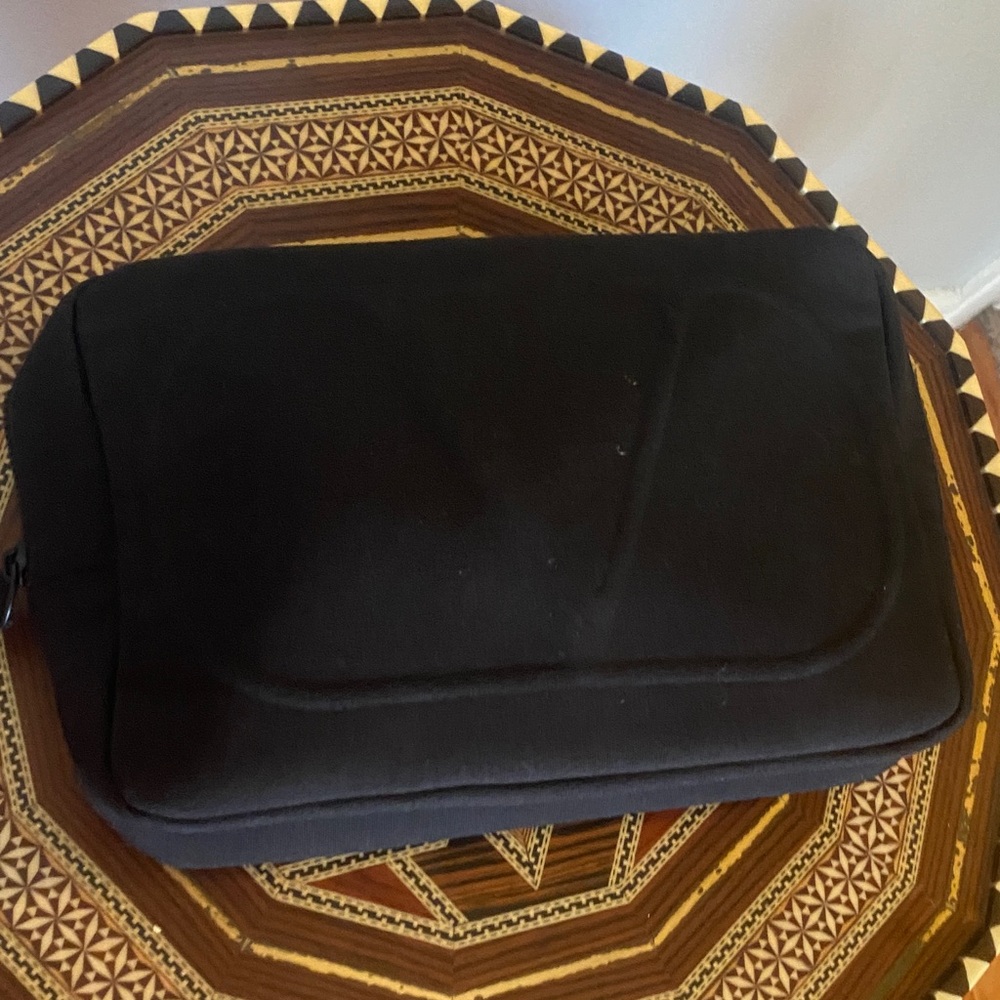 Black Valentino beauty case Dopp bag with signature V charm